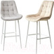 Миниатюра изображения товара Стул барный M-City Хофман / 688M04885 (H-06 бежевый велюр/белый)
