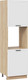 Миниатюра изображения товара Шкаф-пенал кухонный ТриЯ Лорас 1П6 (дуб крафт золотой/холст белый)