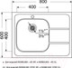 Миниатюра изображения товара Мойка кухонная Ukinox Иннова IND800.600-6C 0R