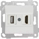Миниатюра изображения товара Розетка Mutlusan Rita 2200 459 0101 (белый)