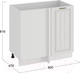 Миниатюра изображения товара Шкаф под мойку ТриЯ Лина 1Н9У (белый)
