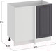 Миниатюра изображения товара Шкаф под мойку ТриЯ Лина 1Н9У (белый/графит)