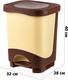 Миниатюра изображения товара Контейнер для мусора El Casa Бинго / 640326 (18л, бежево-коричневый)