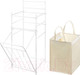 Миниатюра изображения товара Стеллаж El Casa С 2-мя полками и корзиной для белья / 240218 (белый)