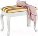Миниатюра изображения товара Банкетка Мебелик Ретро с ящиком (белый/полоса коричневый)