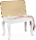 Миниатюра изображения товара Банкетка Мебелик Ретро с ящиком (белый/полоса коричневый)