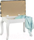 Миниатюра изображения товара Банкетка Мебелик Ретро с ящиком (белый/полоса синий)