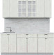 Миниатюра изображения товара Кухонный гарнитур Интерлиния Берес 2.0А (дуб снежный/дуб снежный/серый каспий)