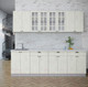 Миниатюра изображения товара Кухонный гарнитур Интерлиния Берес 2.4А (дуб снежный/дуб снежный/серый каспий)