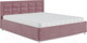 Миниатюра изображения товара Полуторная кровать Mebel-Ars Версаль 140 (велюр пудра/НВ-178/18)