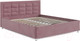 Миниатюра изображения товара Полуторная кровать Mebel-Ars Версаль 140 (велюр пудра/НВ-178/18)