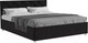 Миниатюра изображения товара Полуторная кровать Mebel-Ars Классик 140 (велюр черный/НВ-178/17)