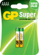Миниатюра изображения товара Комплект батареек GP Batteries Super Alkaline АААА / GP 25A-2CR2 20/160 (2шт)
