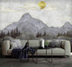 Миниатюра изображения товара Фотообои листовые Vimala Рисованные горы коричневые (270x400)