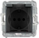 Миниатюра изображения товара Розетка Karlik Schuko 28MGPB-1sdp (графитовый матовый)