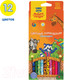 Миниатюра изображения товара Набор цветных карандашей Мульти-пульти Зоопарк / CP_19277 (12цв)