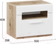 Миниатюра изображения товара Прикроватная тумба ТриЯ Фьюжн ТД-260.03.01 (белый глянец/дуб делано)