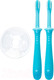 Миниатюра изображения товара Набор зубных щеток Pigeon Training Toothbrush Set Step 4 18+ / 1021096 (2шт, голубой)