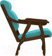 Миниатюра изображения товара Кресло мягкое Мебелик Вега 10 (бирюза/орех)