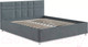 Миниатюра изображения товара Двуспальная кровать Mebel-Ars Нью-Йорк 160 (велюр серо-синий/НВ-178/26)