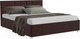 Миниатюра изображения товара Двуспальная кровать Mebel-Ars Нью-Йорк 160 (велюр шоколад/НВ-178/16)