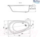 Миниатюра изображения товара Ванна акриловая Alba Spa Baline Asymmetric 150x90 L (без ножек)