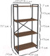 Миниатюра изображения товара Стеллаж Gutta 4 полки (коричневый/черный)