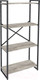 Миниатюра изображения товара Стеллаж Gutta 4 полки (патина черный)