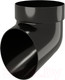 Миниатюра изображения товара Колено трубы водосточной Grand Line ПВХ сливное RAL 9005 (черный)