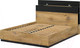 Миниатюра изображения товара Двуспальная кровать Интерлиния Quartz QZ-К160 (дуб нокс/черный)