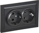 Миниатюра изображения товара Розетка IEK Brite BR-R21-16-K02-F (черный)