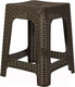 Миниатюра изображения товара Табурет пластиковый Ingreen Rattan / ING6181ГШК (горький шоколад)