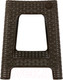 Миниатюра изображения товара Табурет пластиковый Ingreen Rattan / ING6181ГШК (горький шоколад)
