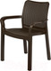 Миниатюра изображения товара Стул пластиковый Ingreen Rattan / ING6182ГШК (горький шоколад)