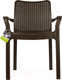 Миниатюра изображения товара Стул пластиковый Ingreen Rattan / ING6182ГШК (горький шоколад)