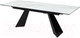 Миниатюра изображения товара Обеденный стол M-City Купер 160 / 480M04543 (белый мрамор/черная шагрень/черный)
