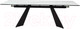 Миниатюра изображения товара Обеденный стол M-City Купер 160 / 480M04543 (белый мрамор/черная шагрень/черный)