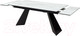 Миниатюра изображения товара Обеденный стол M-City Купер 160 / 480M04543 (белый мрамор/черная шагрень/черный)