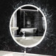 Миниатюра изображения товара Зеркало Пекам Ring2 90x90 / ring2-90x90scl (с подсветкой, сенсором на прикосновение и часами)