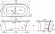 Миниатюра изображения товара Ванна из искусственного мрамора Эстет Лира 170x80 / ФР-00001912