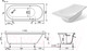 Миниатюра изображения товара Ванна из искусственного мрамора Эстет Честер 170x75 / ФР-00000692