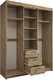 Миниатюра изображения товара Шкаф-купе Евва Престиж ПР-4D2Z3S (дуб веллингтон)