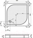 Миниатюра изображения товара Душевой поддон Эстет Гамма 90x90 / ФР-00000758