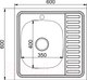 Миниатюра изображения товара Мойка кухонная Mixline L 528014 (с сифоном)
