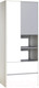 Миниатюра изображения товара Шкаф Mobi Торонто 13.333 (белый PE шагрень/стальной серый 1700 PE)
