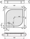 Миниатюра изображения товара Душевой поддон Эстет Гамма 80x80 / ФР-00000757