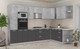 Миниатюра изображения товара Кухонный гарнитур Интерлиния Мила Лайт 1.88x3.2 правая без столешницы (бетон/антрацит)