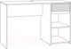 Миниатюра изображения товара Письменный стол Mobi Торонто 12.149 (белый PE шагрень/стальной серый 1700 PE)