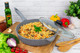 Миниатюра изображения товара Сковорода Elan Gallery Гармония вкуса / 120585 (серый мрамор)