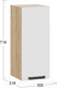Миниатюра изображения товара Шкаф навесной для кухни ТриЯ Детройт 1В3 исп. 2 (дуб крафт золотой/белый глянец)